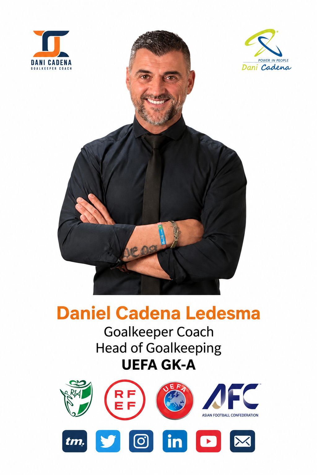 Dani Cadena, entrenador de porteros. Goalkeeper Coach, Head of Goalkeeping, UEFA GK-A.